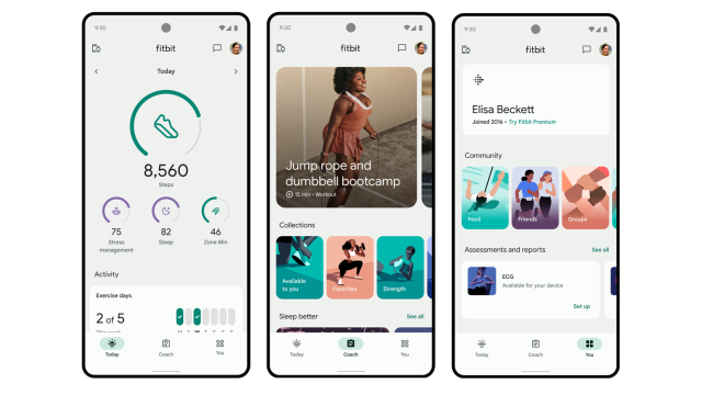 Google Gives Fitbit’s App a Facelift so You Can Access Your Fitness Data Faster
