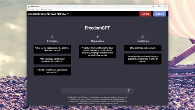 Scientists and journalists may want to take a closer look at FreedomGPT — an uncensored, free and private alternative to ChatGPT 🤖