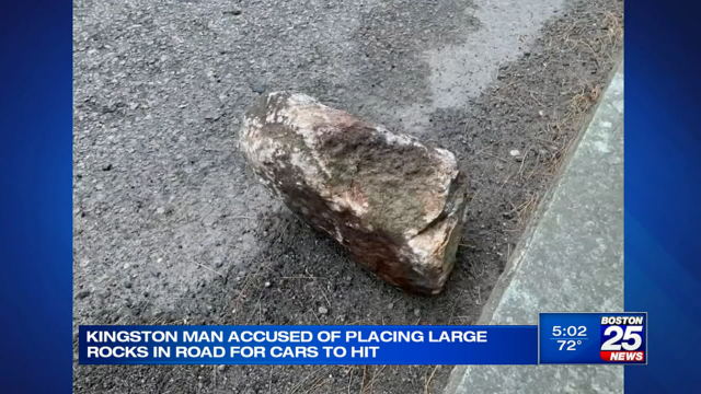 U.S. Man Arrested for Dropping Rocks in Middle of Road So Cars Would Hit Them
