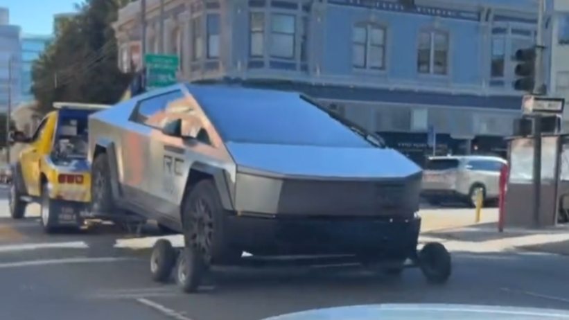 Even a Tesla Cybertruck Prototype Can’t Mess With Californian Parking Enforcement