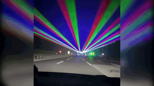 These Laser Lightshows on Chinese Highway Are Meant to Keep Drivers Awake
