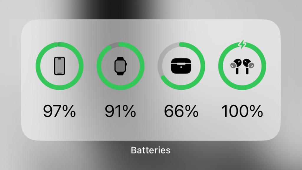 Apple iOS Battery Widget