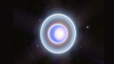Uranus Is Luminous and Ringed in New Webb Telescope Image