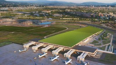 Italian Airport Goes Ecopunk With a 19-Acre Vineyard Atop New Terminal Roof