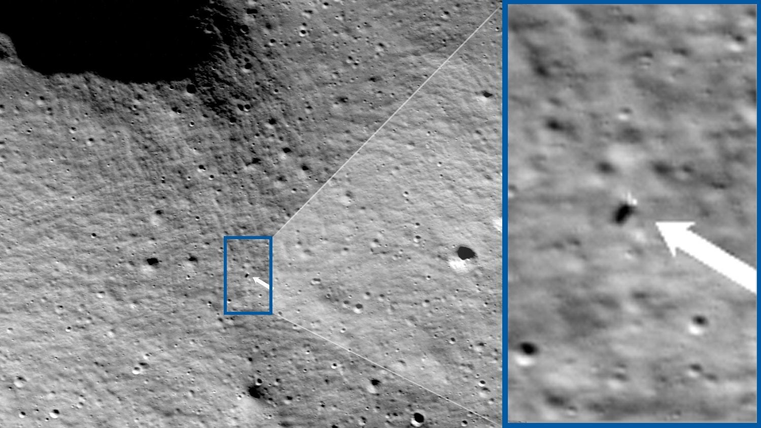 NASA Probe Spots History-Making Odysseus Lander on the Moon