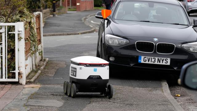 Devious Delivery Robot Bashes Car and Dashes