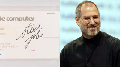 A Signed Steve Jobs Business Card From 1983 Just Sold for $278,000