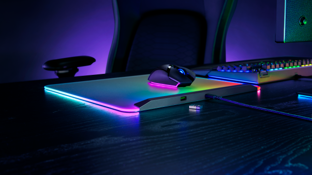 Razer’s New Ultra-Glowy Mouse Pad Is Excessive in the Best Way