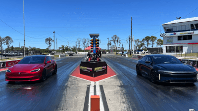 Watch This Lucid EV Beat the Heck Out of a Tesla Model S in a Drag Race
